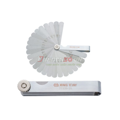 Bộ thước lá đo độ dày 0.04-1mm 25 lá Kingtony 77335-25