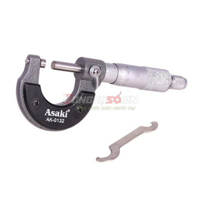 Panme đo ngoài cơ khí  25mm Asaki AK-0132