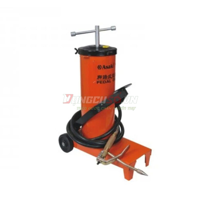 Bình bơm mỡ đạp chân 8L ống nano 8L Asaki AK-1008