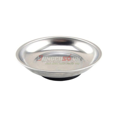 Khay inox tròn đựng linh kiện có nam châm Asaki AK-1087