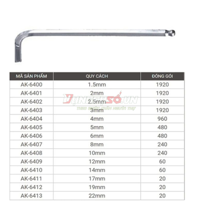 Lục giác bi 17mm Asaki AK-6411