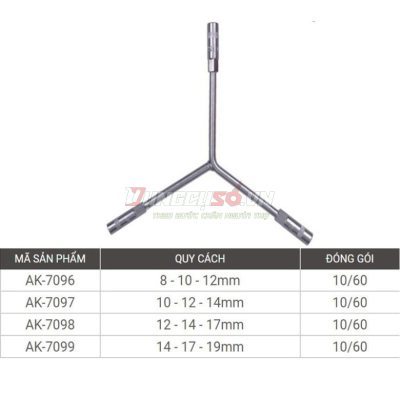 Điếu chữ Y 8-10-12mm Asaki AK-7096