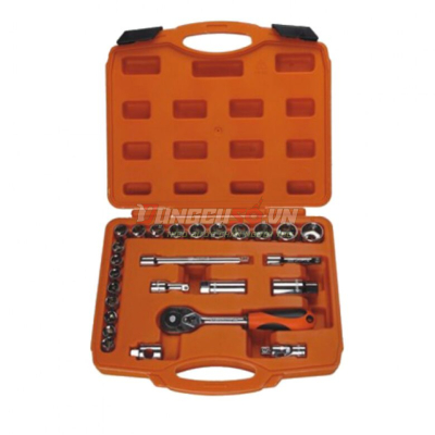 Bộ tuýp 3/8″ 6 cạnh 26 chi tiết xi bóng Cr-V Asaki AK-9756