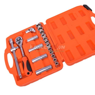 Bộ tuýp 1/2″ 6 cạnh 20 chi tiết xi bóng Cr-V Asaki AK-9765