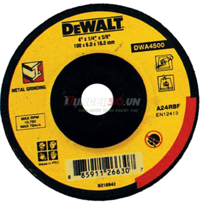 Đá mài kim loại 100x6x16mm T27 DeWALT DWA4500B1