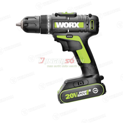 MÁY KHOAN VẶN VÍT DÙNG PIN LI-ION 20V WU172 – WORX GREEN