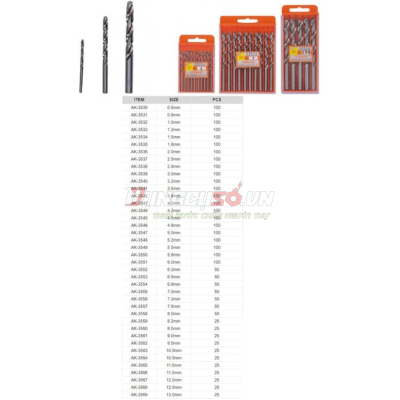 Mũi khoan sắt & inox 1.0mm Asaki AK-3532