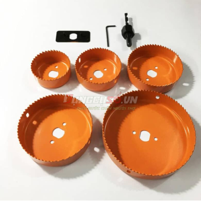 Bộ mũi khoét lỗ gỗ và thạch cao 8 chi tiết 64 – 127 mm Asaki AK-3681