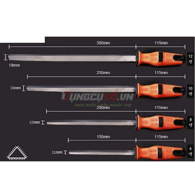 Giũa tam giác 8”/200mm Asaki AK-3751