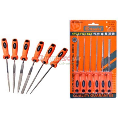 Bộ giũa kim cương mini 6 cây  5mm x 180mm Asaki AK-3903