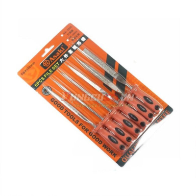 Bộ giũa kim cương mini 6 cây  5mm x 180mm Asaki AK-3903