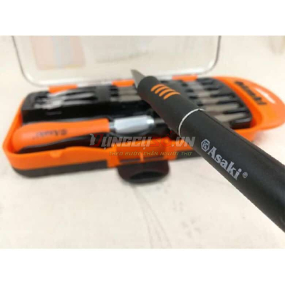 Bộ dao điêu khắc cao cấp 2 cán dao + 12 lưỡi dao 14 chi tiết Asaki AK-3960