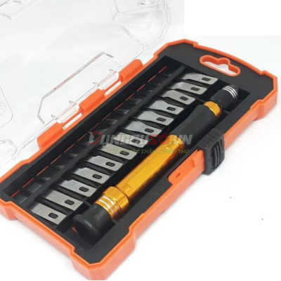 Bộ dao điêu khắc 1 cán dao + 13 lưỡi dao 14 chi tiết Asaki AK-3961