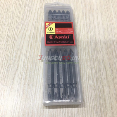 Mũi vít 2 đầu (thép hợp kim S2) #1 x 65mm Asaki AK-7172