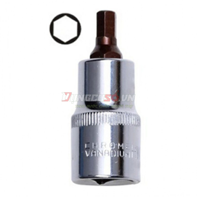 Đầu tuýp gắn mũi lục giác (thép hợp kim cao cấp S2) H12 x 55mm Asaki AK-7288