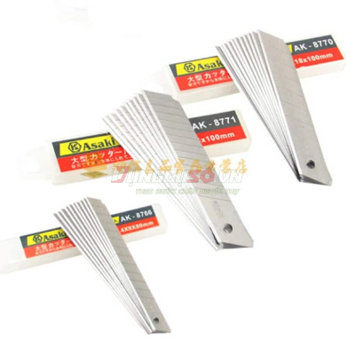 Lưỡi dao rọc giấy cao cấp 100 x 18 x 0.5mm  Asaki AK-8769
