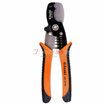 Kềm tuốt dây điện đa năng 7″/175mm Asaki AK-9103