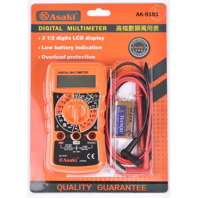 Đồng hồ đo điện vạn năng cao cấp 3½ Digit LCD Asaki AK-9181
