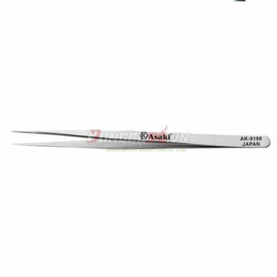 Nhíp inox gắp linh kiện mũi nhọn 135 x 9 x 2mm Asaki AK-9191
