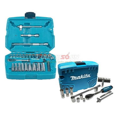 Bộ cần siết tự động & đầu tuýp 1/4” 34 chi tiết Makita B-65567
