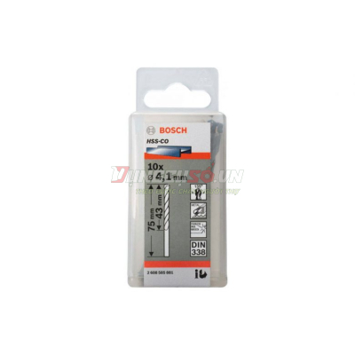Mũi khoan INOX HSS-Co 4.1mm (hộp 10 mũi)