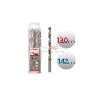 Mũi khoan sắt HSS-G 13.0mm (hộp 5 mũi)