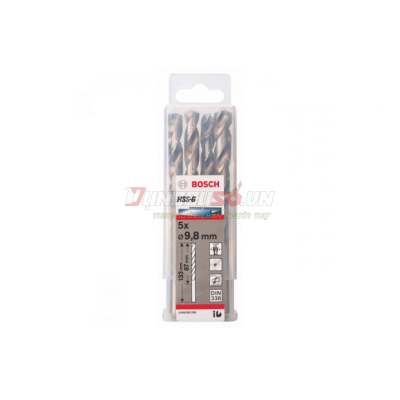Mũi khoan sắt HSS-G 9.8mm (hộp 5 mũi)