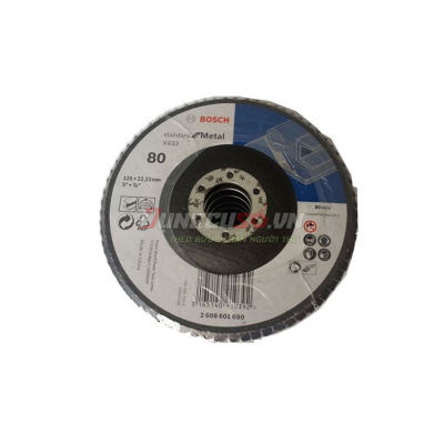 Đĩa nhám xếp Alox P80 Ø125mm 