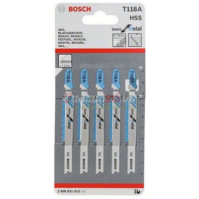 Lưỡi cưa lọng T 118 A - Sắt  (bộ 5 lưỡi)