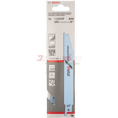 Lưỡi cưa kiếm S 123 XF - Sắt (Bộ 5 lưỡi)
[Cắt đa năng và cắt nhanh, phù hợp với sắt tấm hoặc bề mặt ống]