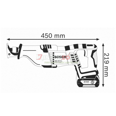 Thân máy cưa kiếm pin 18V Bosch GSA 18V-LI (SOLO)