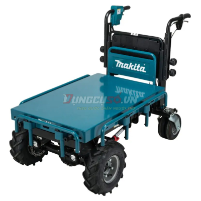 Xe vận chuyển hàng hóa dùng pin, tải 300kg, nâng điện, motor Makita DCU601Z