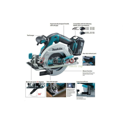 Máy cưa đĩa 165mm pin 18V Makita DHS680RMJ