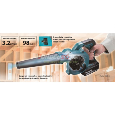 Máy thổi pin 18V Makita DUB185RT