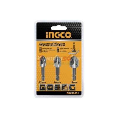 Bộ 3 mũi vát mép lỗ INGCO DBCS0031