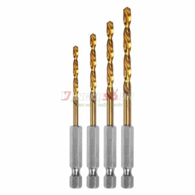 Bộ 4 Mũi Khoan Kim Loại Hss INGCO AKD1401
