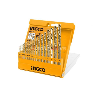 Bộ 19 Mũi Khoan Kim Loại Hss INGCO AKDB1195