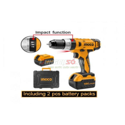 Máy khoan búa pin 18V INGCO CIDLI228180