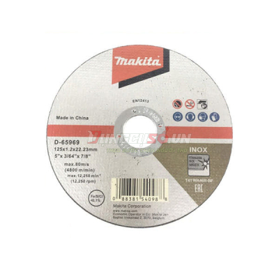 Đá cắt inox mỏng 125×1.2×22.23 Makita D-65969
