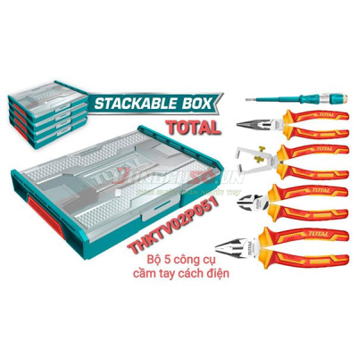 Bộ 5 công cụ cầm tay cách điện Total THKTV02P051