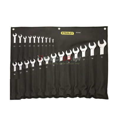 Bộ cờ lê vòng miệng hệ Mét 23 chi tiết Stanley 93-616