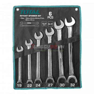 Bộ cờ lê vòng miệng tự động 19-32mm Total THT102RK061