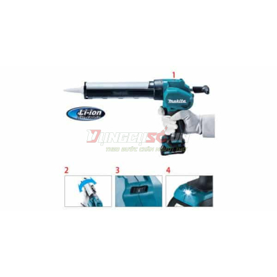 Súng bắn silicon pin 12V Makita CG100DSYA