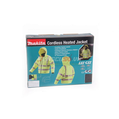Áo khoác sưởi ấm pin size XL 18V/14.4V Makita DCJ206YXL