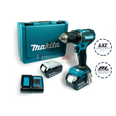 Máy khoan vặn vít dùng pin 18V Makita DDF485SFE
