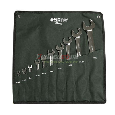 Bộ cờ lê 2 đầu miệng 10 chi tiết Sata 08010