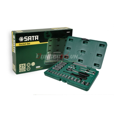 Bộ đầu tuýp 25 chi tiết 1/4 in Sata 09001