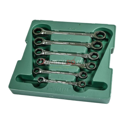 Bộ cờ lê hai đầu vòng tự động 6 chi tiết Sata 09025