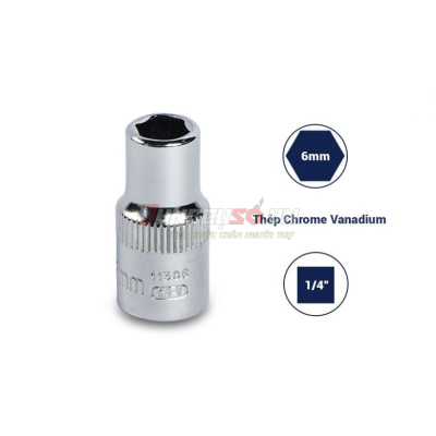 Đầu tuýp 6 cạnh 1/4in – 6mm Sata 11306