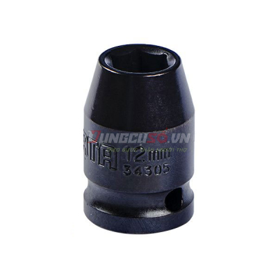 Đầu tuýp đen 6 cạnh 1/2in – 12mm Sata 34305